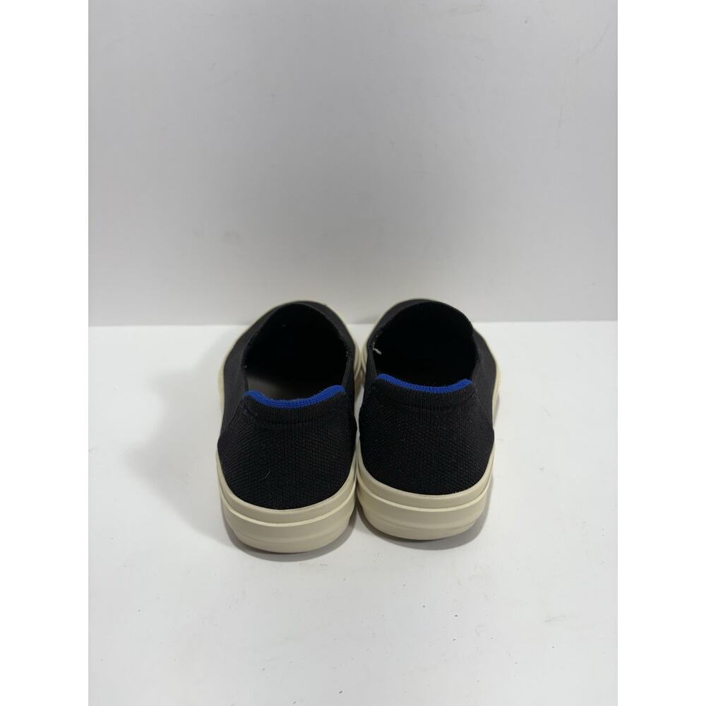 Women's Black Slip-On Canvas Loafers with Ivory Sole - Picture 3 of 9